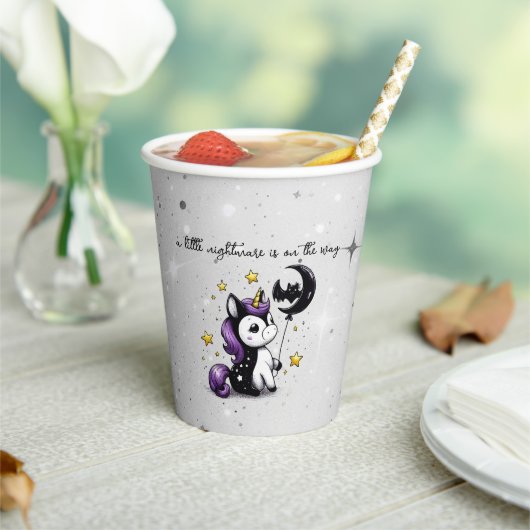 Kleine Einhorn-Babydusche Pappbecher (In Situ)