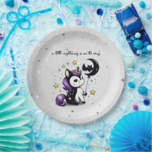 Kleine Einhorn-Babydusche Pappteller