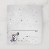 Kleine Einhorn-Babydusche Platzkarte (Außenseite Aufgefaltet)