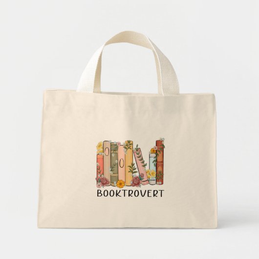 Kleine Einkaufstüte mit Buchtrovert Mini Stoffbeutel (Vorne)