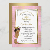 Kleine Einladung Prinzessin-Babyparty, modisch, (Vorne/Hinten)