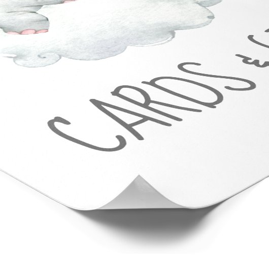 Kleine Elefant Baby Girl Cards und Geschenke Zeich Poster (Ecke)