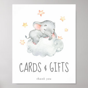 Kleine Elefant Baby Girl Cards und Geschenke Zeich Poster