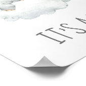 Kleine Elefant Babydusche Es ist ein Kinderzeichen Poster (Ecke)