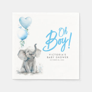 Kleine Elefant Niedlich Blue and Gray Baby Dusche Serviette
