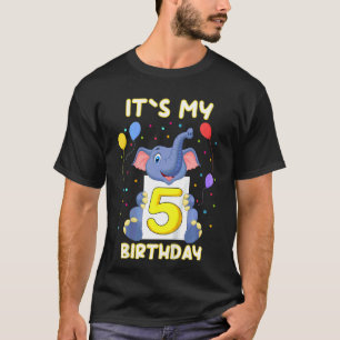 Kleine Elefanten 5. Geburtstag Mein Geburtstag T-Shirt