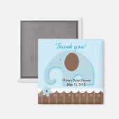 Kleine Elefanten (blau) Trendy Dschungel Bevorzugu Magnet (Vorderseite/Rückseite)