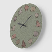 Kleine Elefanten Große Wanduhr (Winkel)