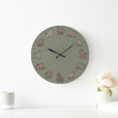 Kleine Elefanten Große Wanduhr (Zuhause)