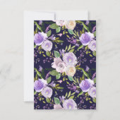 kleine Elefantendusche lila Babydusche Dankeschön Dankeskarte (Rückseite)