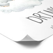 Kleine Elefantenjunge Babyduschtränke Unterschreib Poster (Ecke)