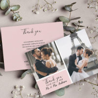 Kleine Elegante Blush 2 Foto Collage Wedding