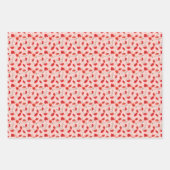 Kleine elegante Rote Mohnblume und grüne Wasserfar Geschenkpapier Set (Vorderseite 2)