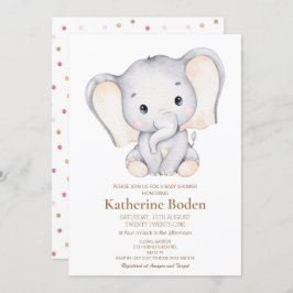 Kleine Elephant Baby Dusche Einladung