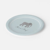 Kleine Elephant Baby Dusche Pappteller (Schrägansicht)