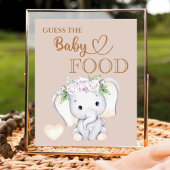 Kleine Elephant Baby Dusche Raten Sie das Baby Foo Poster
