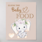 Kleine Elephant Baby Dusche Raten Sie das Baby Foo Poster (Vorne)
