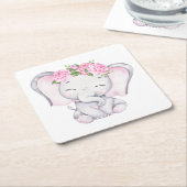 Kleine Elephant Baby Dusche Rechteckiger Pappuntersetzer (angewinkelt)