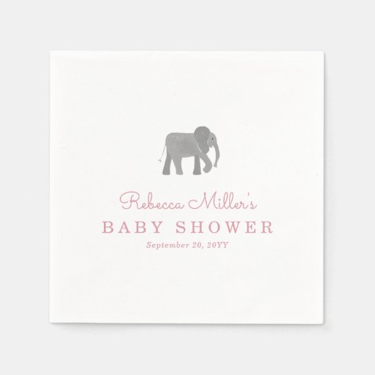 Kleine Elephant Baby Dusche Serviette (Vorderseite)