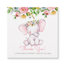 Kleine Elephant Floral Baby Dusche Vielen Dank