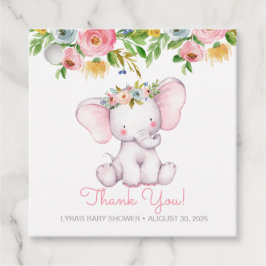 Kleine Elephant Floral Baby Dusche Vielen Dank Geschenkanhänger