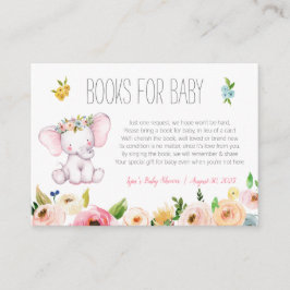 Kleine Elephant Floral Books for Baby Library Begleitkarte