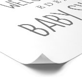 Kleine Elephant Girl Baby Dusche Willkommen Poster (Ecke)