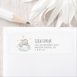 Kleine Elephant Girl Babydusche Rücksendeadresse