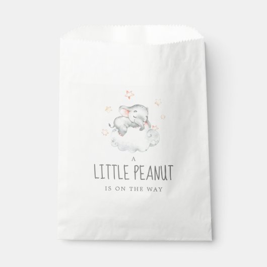 Kleine Elephant Girl Kleine Peanut Babydusche Geschenktütchen (Vorderseite)