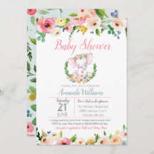 Kleine Elephant Spring Summer Blume Babydusche