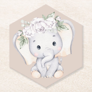 Kleine Elephant Watercolor Babydusche Untersetzer