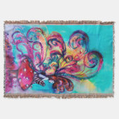 KLEINE ELF DER MUSHÖME Pink Blue Fantasy Decke (Vorderseite)