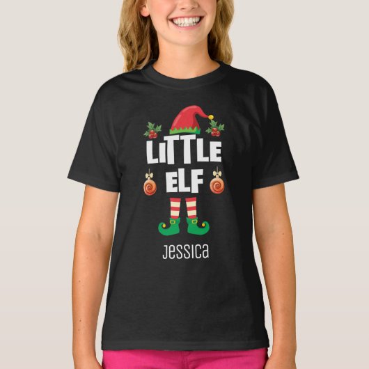 Kleine Elf Familie passend Weihnachtsausstellung N T-Shirt (Vorderseite)