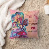 KLEINE ELF-MUSCHRÄUME BABY SHOWER Baby Birth Stats Kissen (Decke)