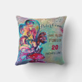 KLEINE ELF-MUSCHRÄUME BABY SHOWER Baby Birth Stats Kissen (Rückseite)