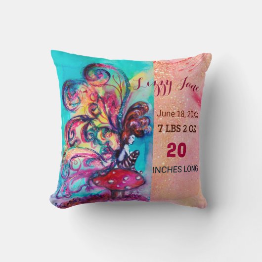 KLEINE ELF-MUSCHZIMMER, MÄDCHEN-BABY-DUSCHE Kinder Kissen (Vorderseite)