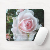 Kleine empfindliche rosa Rose Mousepad (Mit Mouse)