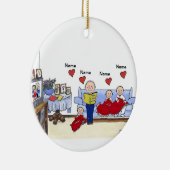 Kleine Engel - 3 mit Männchen Keramikornament (Rechts)