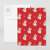 Kleine Engel auf Rot Postkarte (Vorne/Hinten)