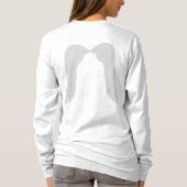 Kleine Engel Wings auf rückwärts-langen T - Shirt (Rückseite)