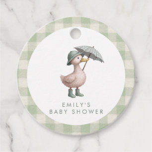 Kleine Ente Geschlechtsneutrale Babyparty Geschenkanhänger