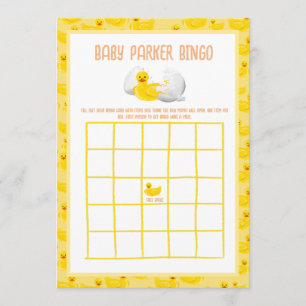 Kleine Ente schlüpft bald Baby Shower Bingo