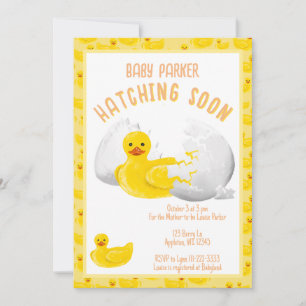 Kleine Ente schlüpft bald Babyparty-Einladung Einladung