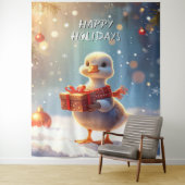 Kleine Enten-Feiertags-Hintergrund Wandteppich (Beispiel)