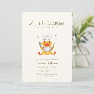 Kleine Entenküken-Köchin-Baby-Party Whimsical Einladung