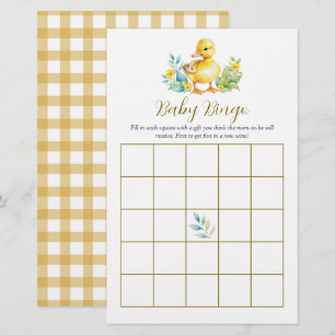 Kleine Entlein-Enten-Baby-Shower-Bingo-Spiel