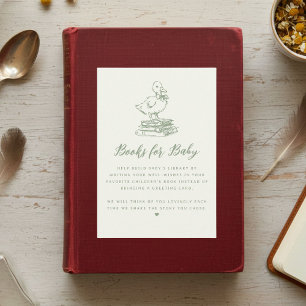 Kleine Entlein-Enten-Baby-Shower-Buch-Anfrage Begleitkarte