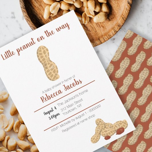 Kleine Erdnuss auf dem Weg Einladung