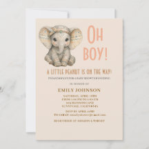 Kleine Erdnuss Boho Safari Elefant Junge Babyparty