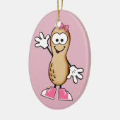 Kleine Erdnuss (Rosa) Keramikornament (Links)